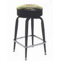 24" Black Frame Bar Stool W/ Seat Logo